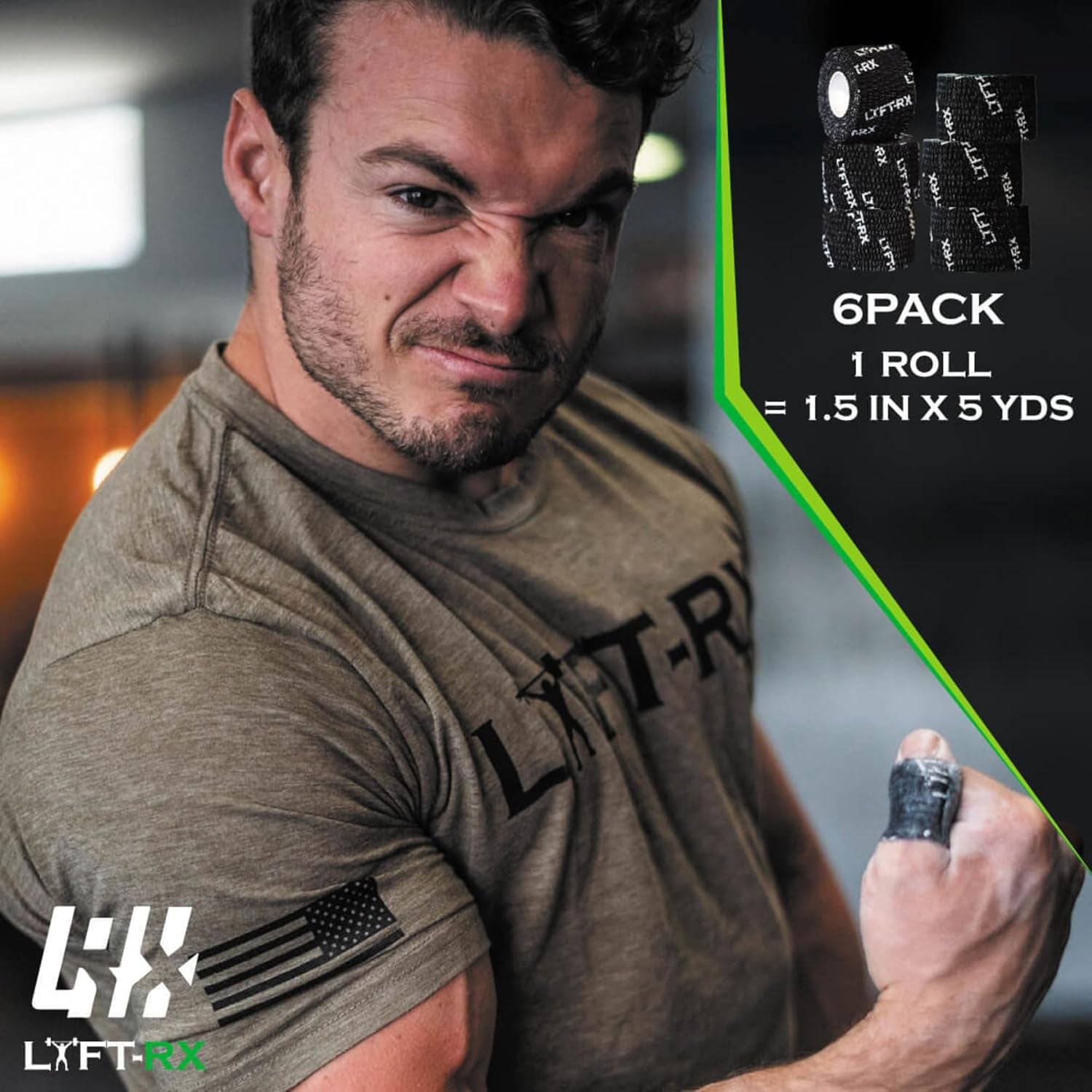 Athletic tape, grip and lift functions.