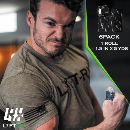 Athletic tape, grip and lift functions.