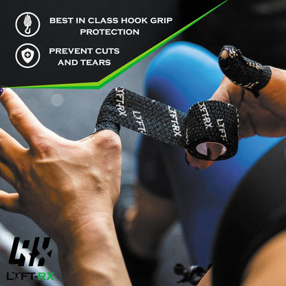 Athletic tape, grip and lift functions.